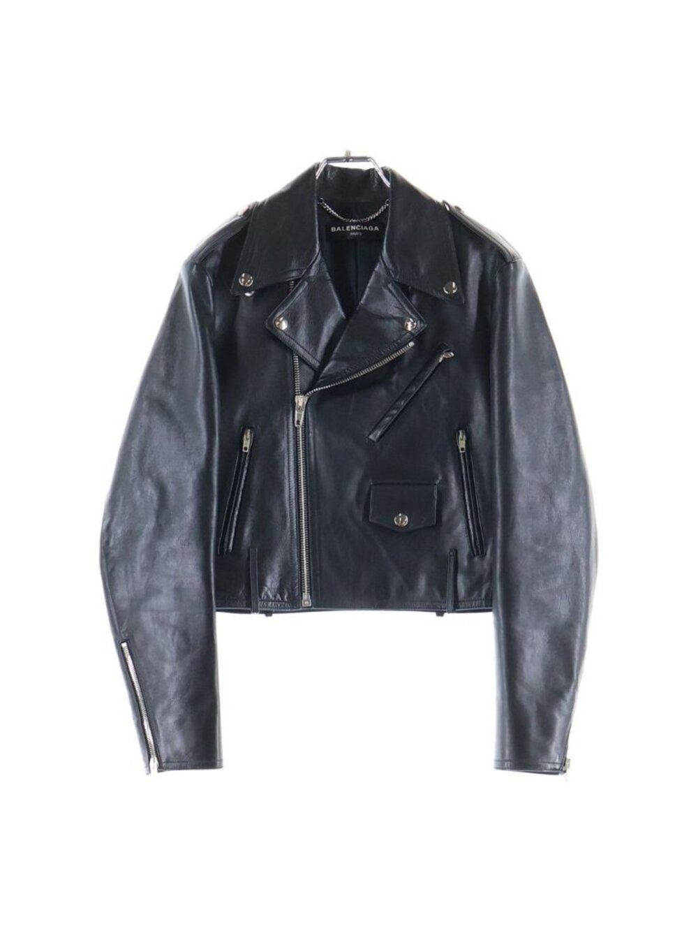 Balenciaga Double Rider's Jacket Leather Black